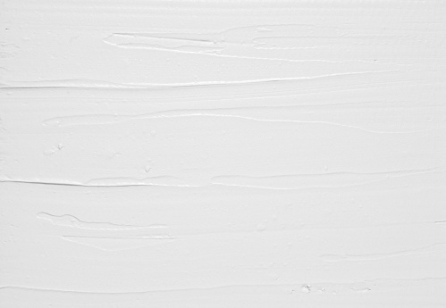 White sweet cream spread structure, abstract culinary background with free space for text. Backdrop of stucco wall, repair and construction.
