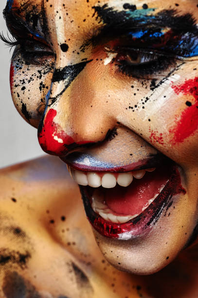 istock Laughing crazy Clown colorful Halloween Make-up 680040156
