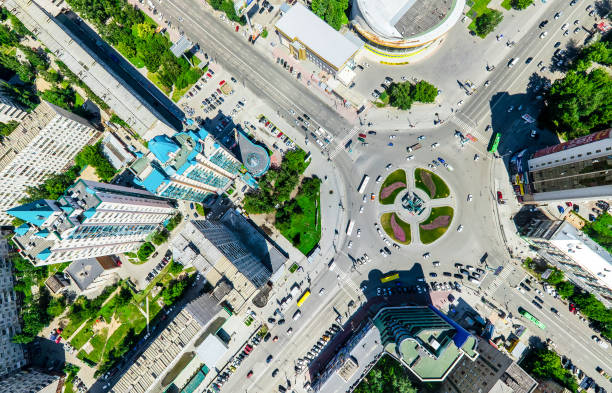 istock Aerial city view. Urban landscape. Copter shot. Panoramic image 680054020