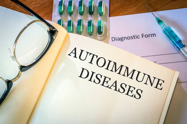 istock Book with diagnosis autoimmune diseases. Medic concept 680056450