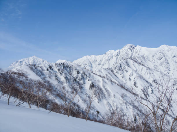 istock Mt. Kashima And Mt. Goryu in winter 680058374