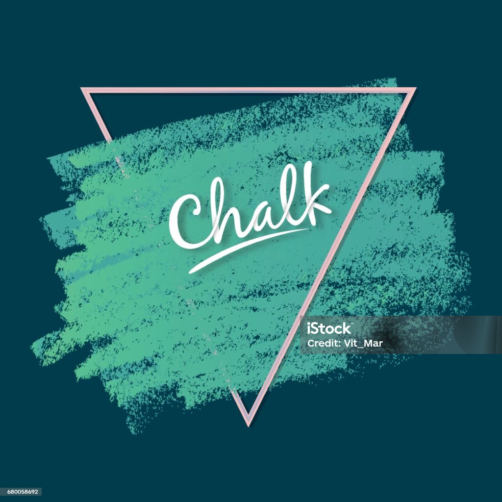 Dynamic vector strokes. Grunge texture of chalk. Wide artistic brush. Soft blue colors of the palette. Template for registration of stickers, banners, posters. Chalk - Art Equipment stock vector