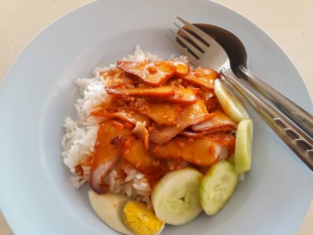 istock Barbecued red pork in sauce 680064508