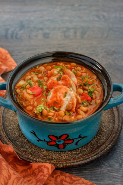 istock Lentil stew with bolognese sauce and sausage 680068002