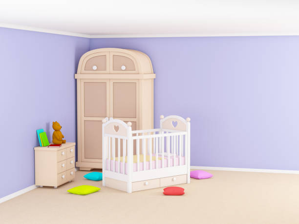 istock baby room violet with cabinet 680078578