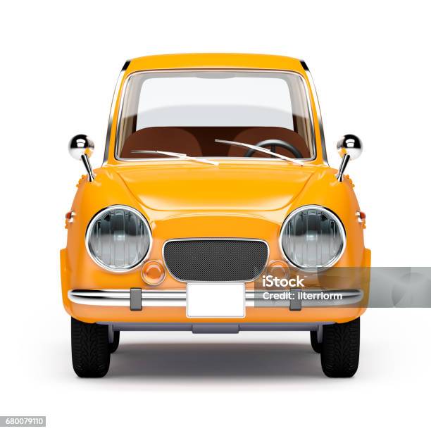 Retroauto Orange 1960 Stockfoto und mehr Bilder von Auto - Auto, Vorderansicht, Dreidimensional