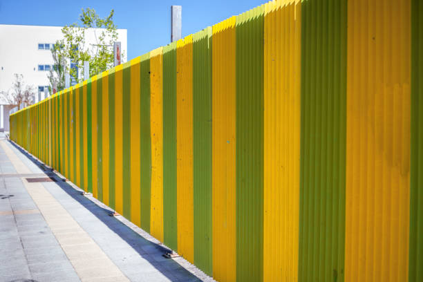istock Yellow-Green Fence 680079112