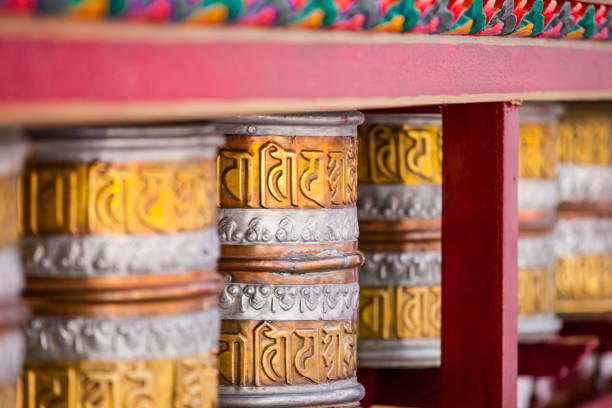 istock Buddhist prayer wheels in Leh, India. 680079794