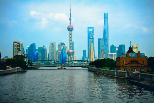 istock Shanghai city skyline 680094446