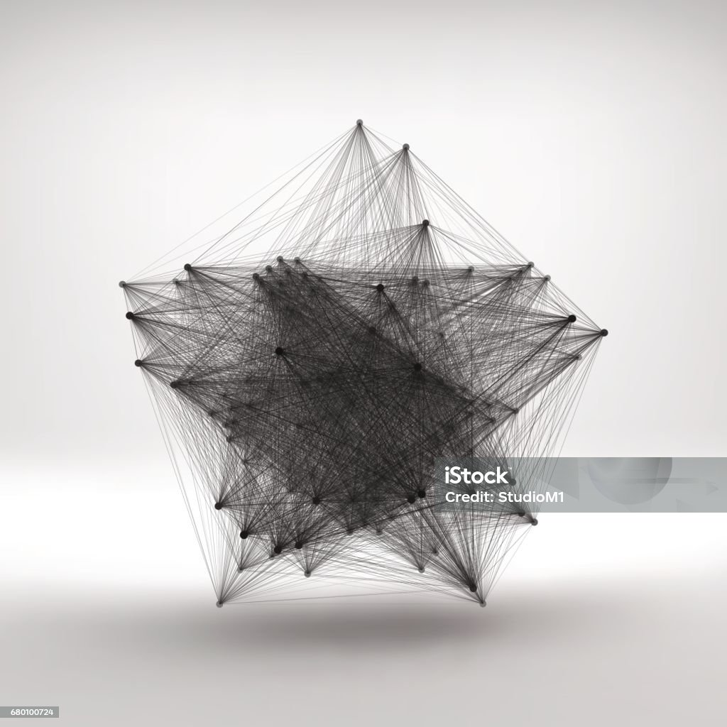 Structure Wireframe Vector Connection Structure Wireframe Vector Illustration Stock Illustration ...