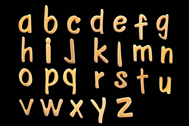 istock gold and old alphabet, text and letter a-z 680101190