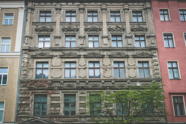 istock unsanitary old building facade - apartment building exterior 680104486