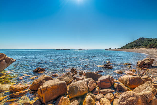 istock Rocks and sea in Su Sirboni beach 680105652