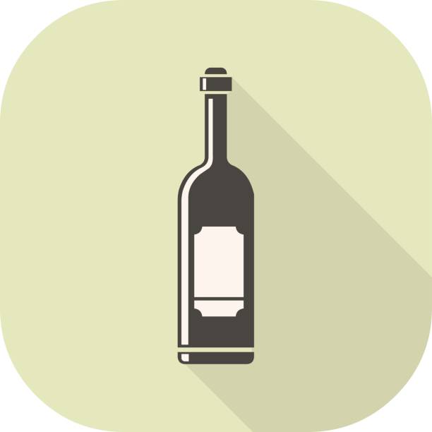 ilustrações de stock, clip art, desenhos animados e ícones de vector wine bottle icon. - chianti region