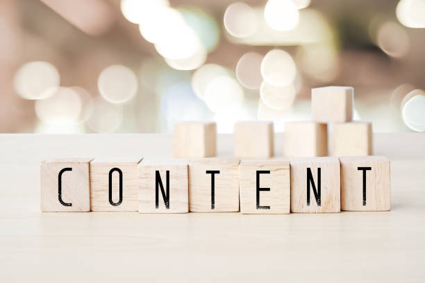istock Content word on wooden cubes background, digital marketing concept 680106592