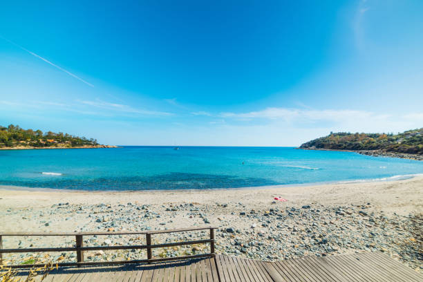 istock Clear sky over Porto Frailis 680118380