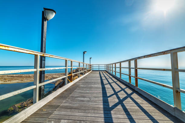 istock Wooden boardwalk in Marina di Cardedu 680122420