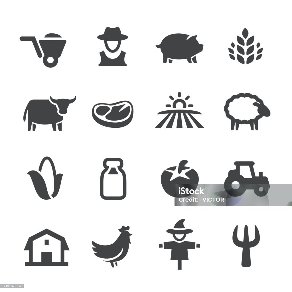 Farm Icons - Acme Series Farm Icons Icon Symbol stock vector