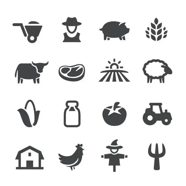 Vector illustration of Farm Icons - Acme Series