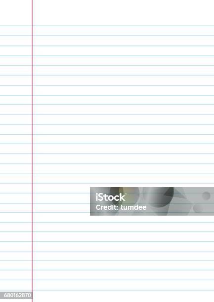 Notebook Paper Background Stock Illustration - Download Image Now ...