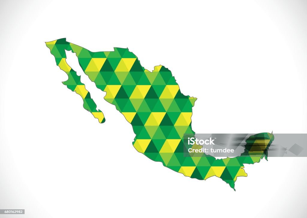 Mexico Abstract Map Map Of Mexico Decorative Idea Design Stock Illustration - Download ...