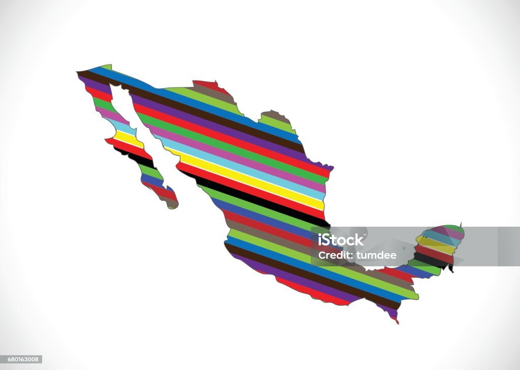 Mexico Abstract Map Map Of Mexico Decorative Idea Design Stock Illustration - Download ...