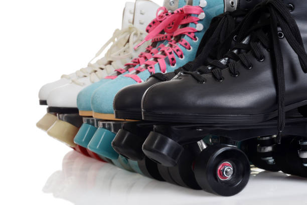 istock closeup row of quad roller skates 680165814