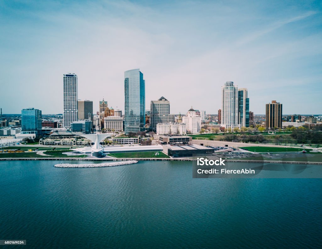 Vista panorâmica para Milwaukee - Foto de stock de Milwaukee royalty-free