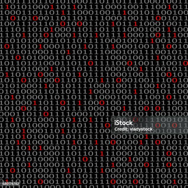 Abstract Technology Background With Binary Computer Code Stock ...
