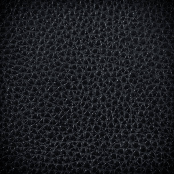 istock Closeup of seamless black leather texture 680185642