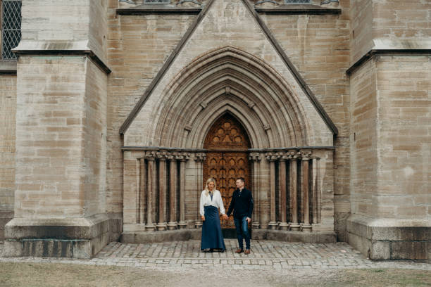istock Beautiful couple engaged and happy in love 680188246