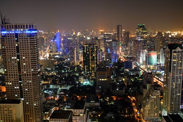 istock Bangkok skyline by night, Thailand 680197680