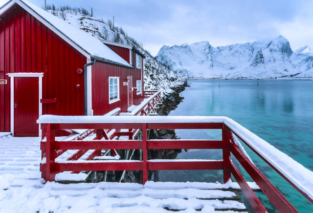 istock Rorbu House, beach, Lofoten, Norway 680200922