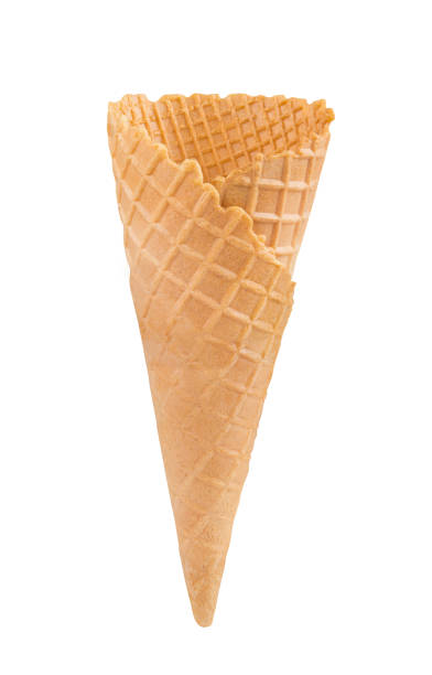 istock Empty or blank ice cream crispy wafer cone isolated on white background with clipping path 680207954