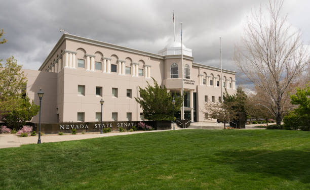 Nevada State Legislature building entrance in Carson City