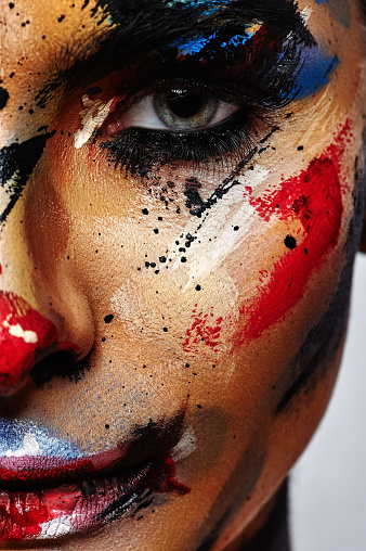 Spooky Clown Halloween creative Make-up for Woman