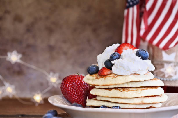 istock Pancakes with Blueberries and Strawberries 680220722