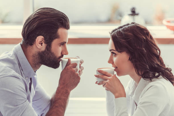 istock Couple in cafe 680225658