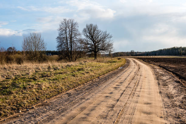 istock Country Road with perspective 680238846