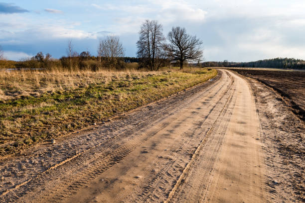 istock Country Road with perspective 680238860
