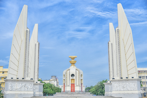 Thailand democracy monument ( Anusawari Prachathipatai ) public monument in the centre of Bangkok, capital of Thailand