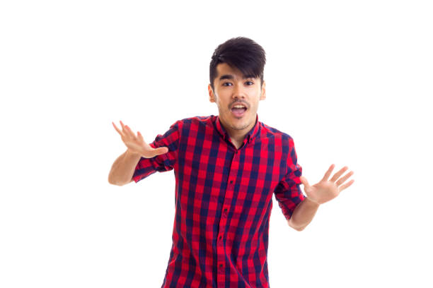 istock Young man in plaid shirt 680261562