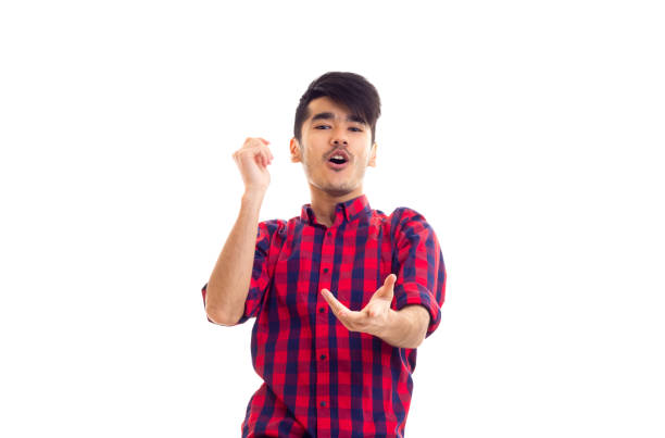 istock Young man in plaid shirt 680261574