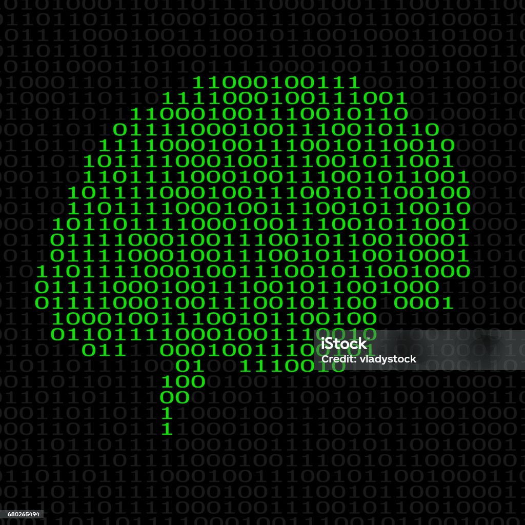 Abstract Brain With Binary Computer Code Stock Illustration - Download ...