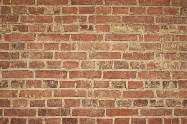 Background of old vintage brick wall stock photo