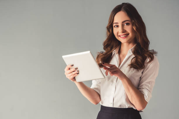 istock Beautiful young business woman 680274652