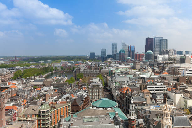 The Hague skyline Panorama The Hague (Den Haag) city landscape arch photos stock pictures, royalty-free photos & images