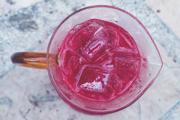 istock strawberry Italians'soda with ice, vintage filter image 680286710