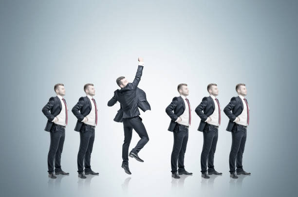 istock Row of candidates, gray 680286802