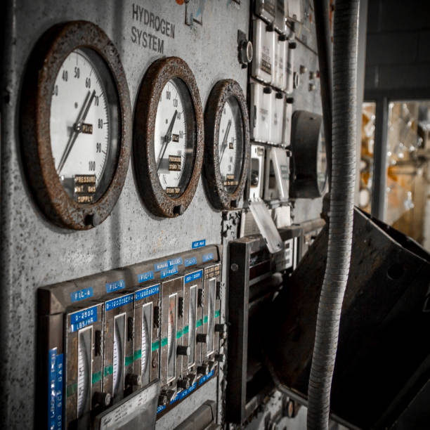 istock Gauges in an abandoned factory 680288398